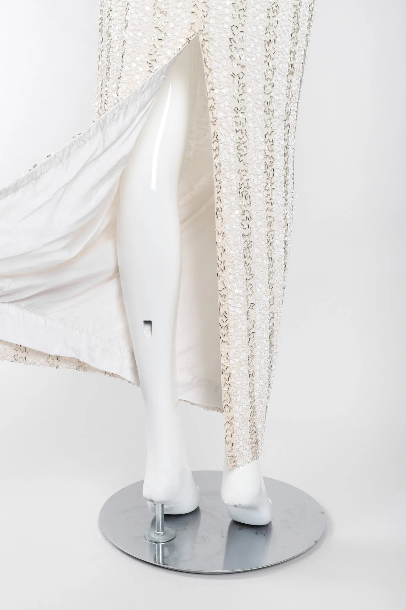 Old Hollywood Beaded Halter Gown
