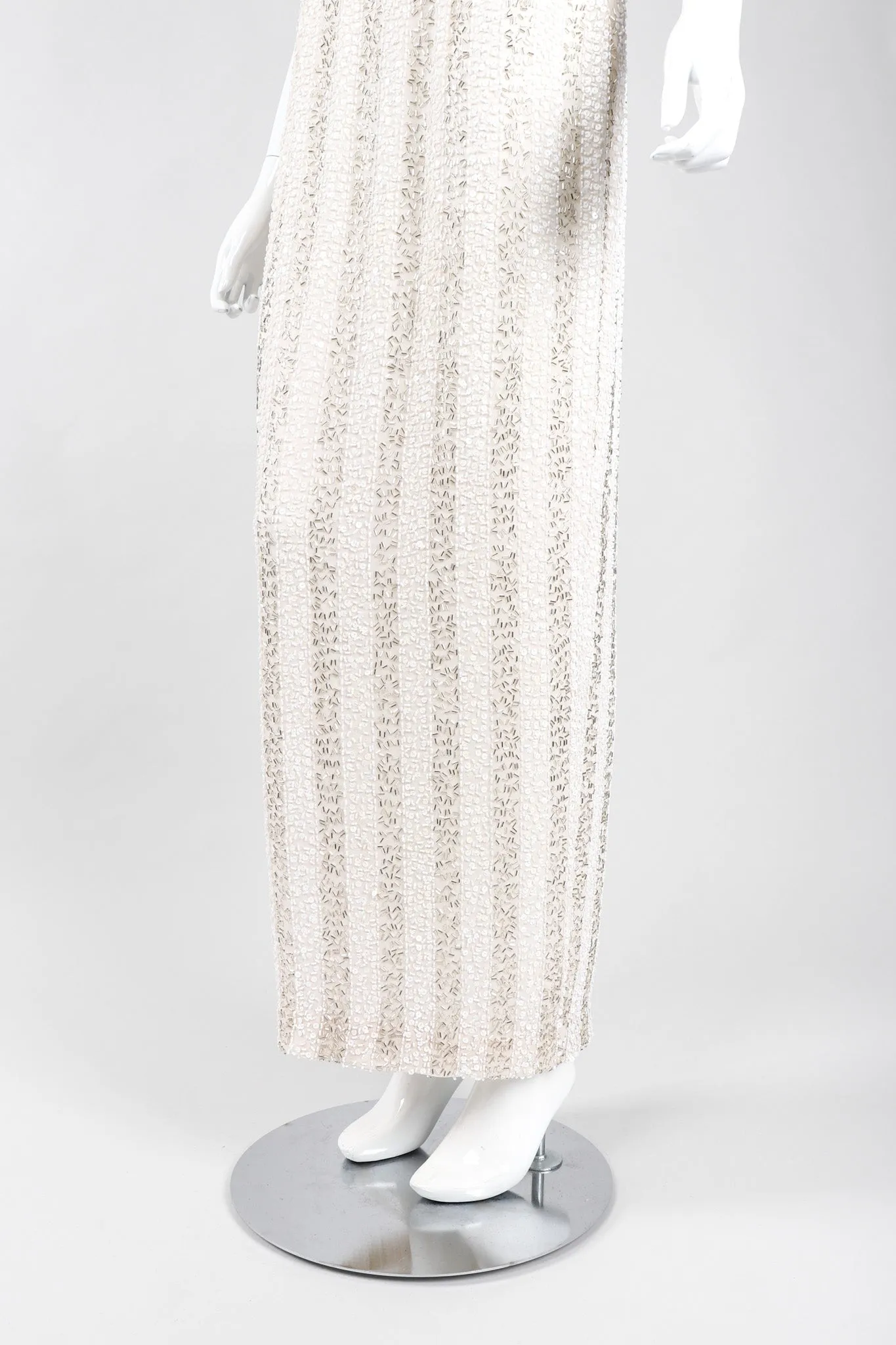 Old Hollywood Beaded Halter Gown