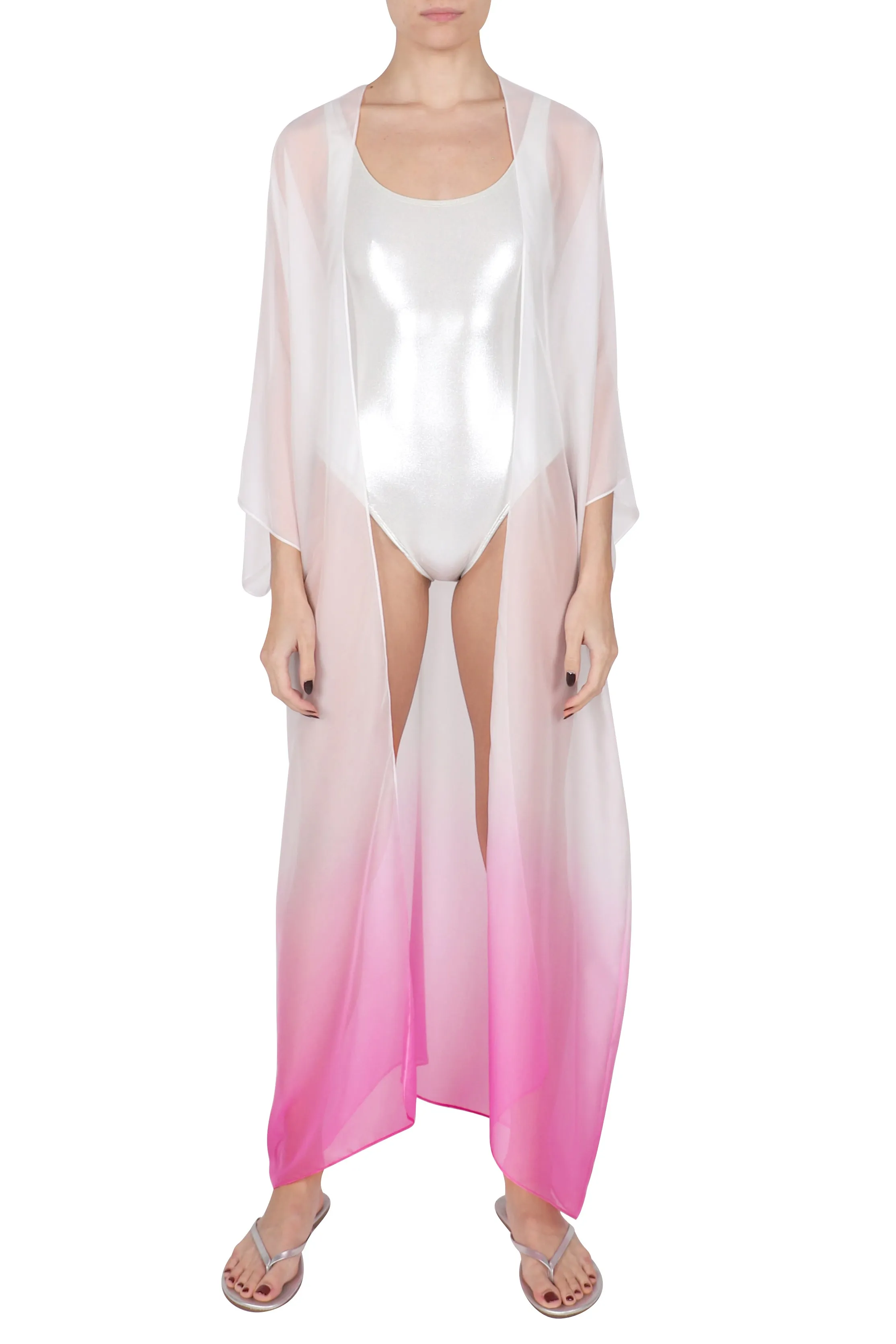 Ombre Silk Chiffon Cover Up