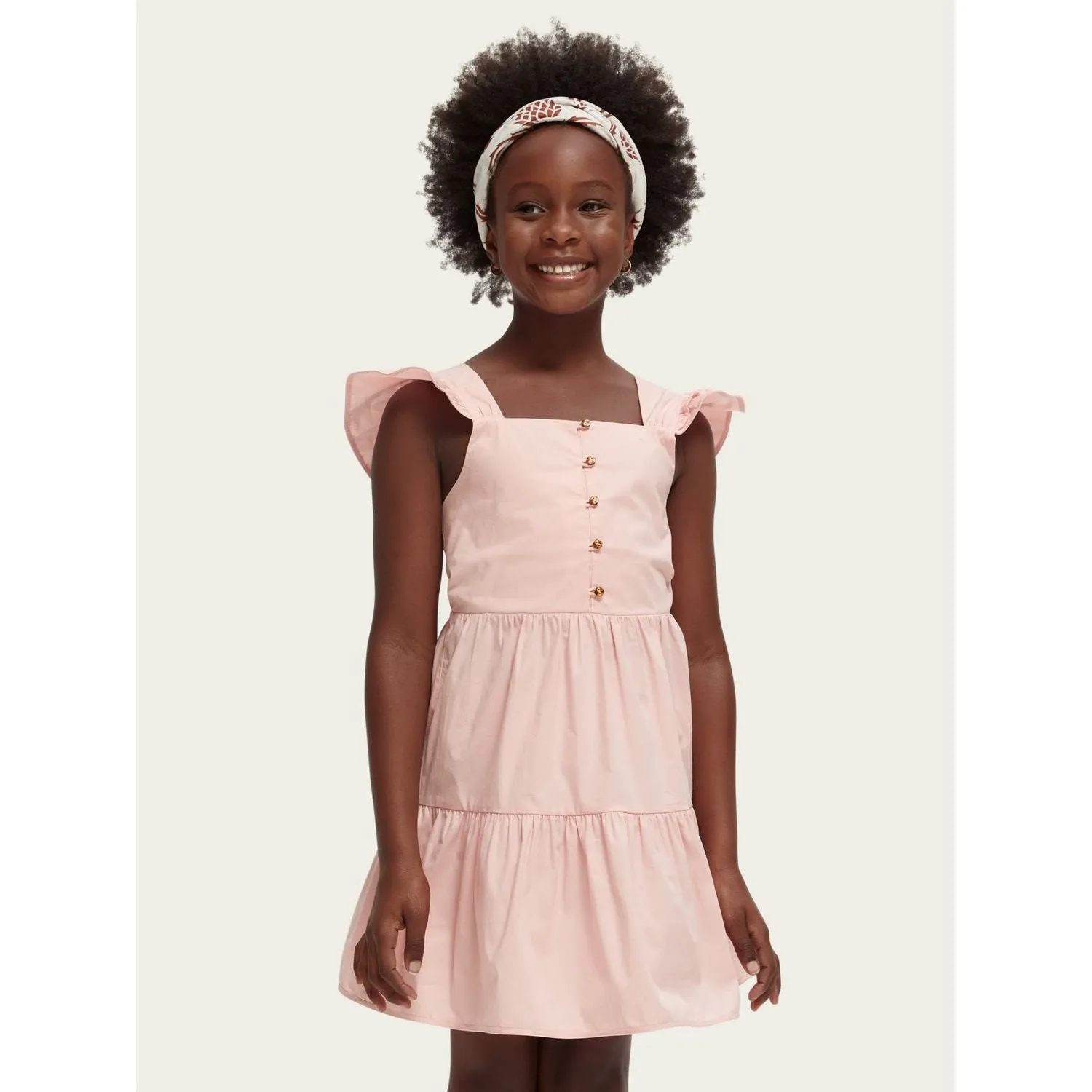 Open Back Ruffled Dress - Blossom