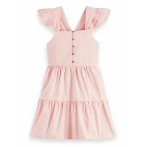 Open Back Ruffled Dress - Blossom
