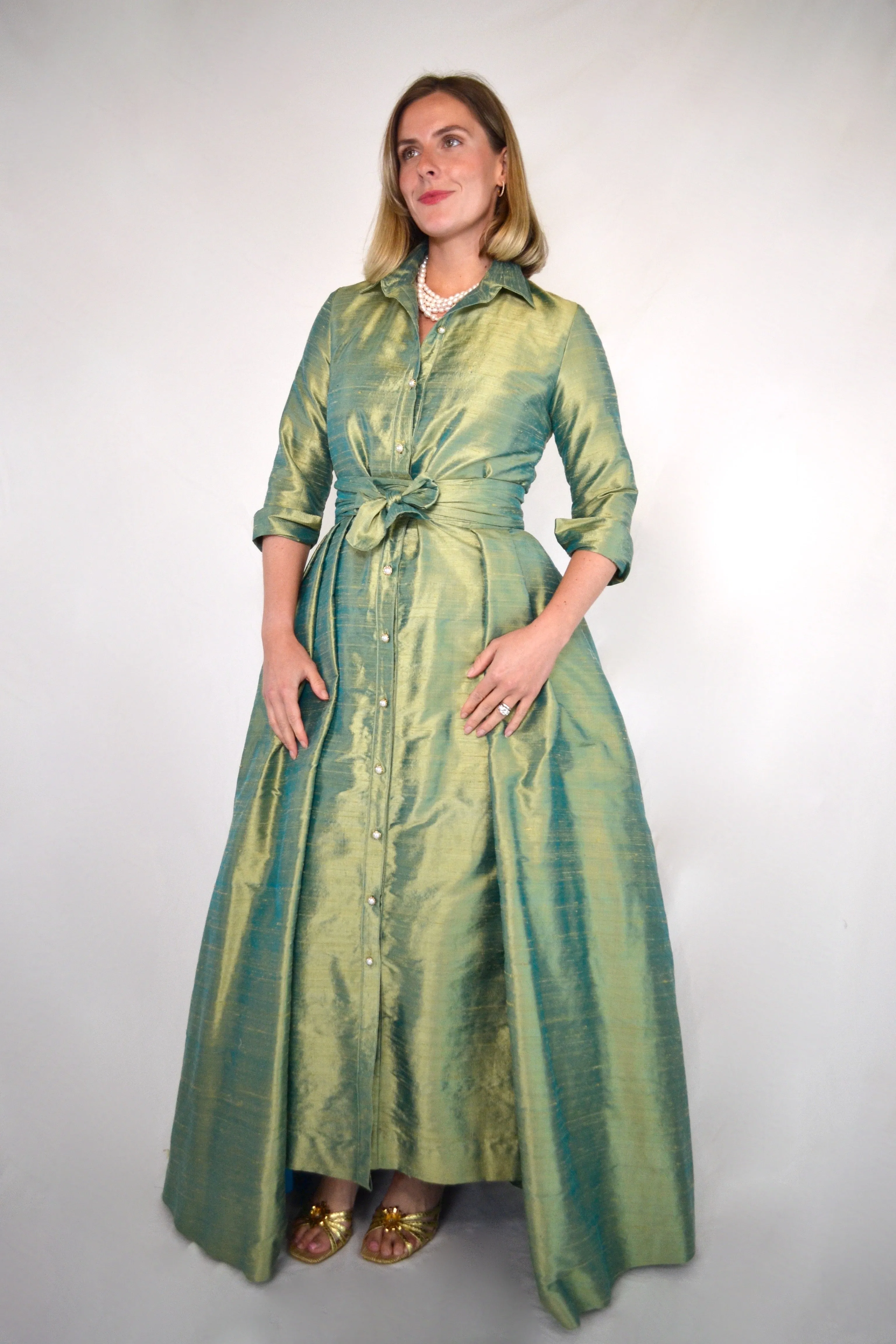 Overskirt in Silk Dupioni- Offered in 8 colors
