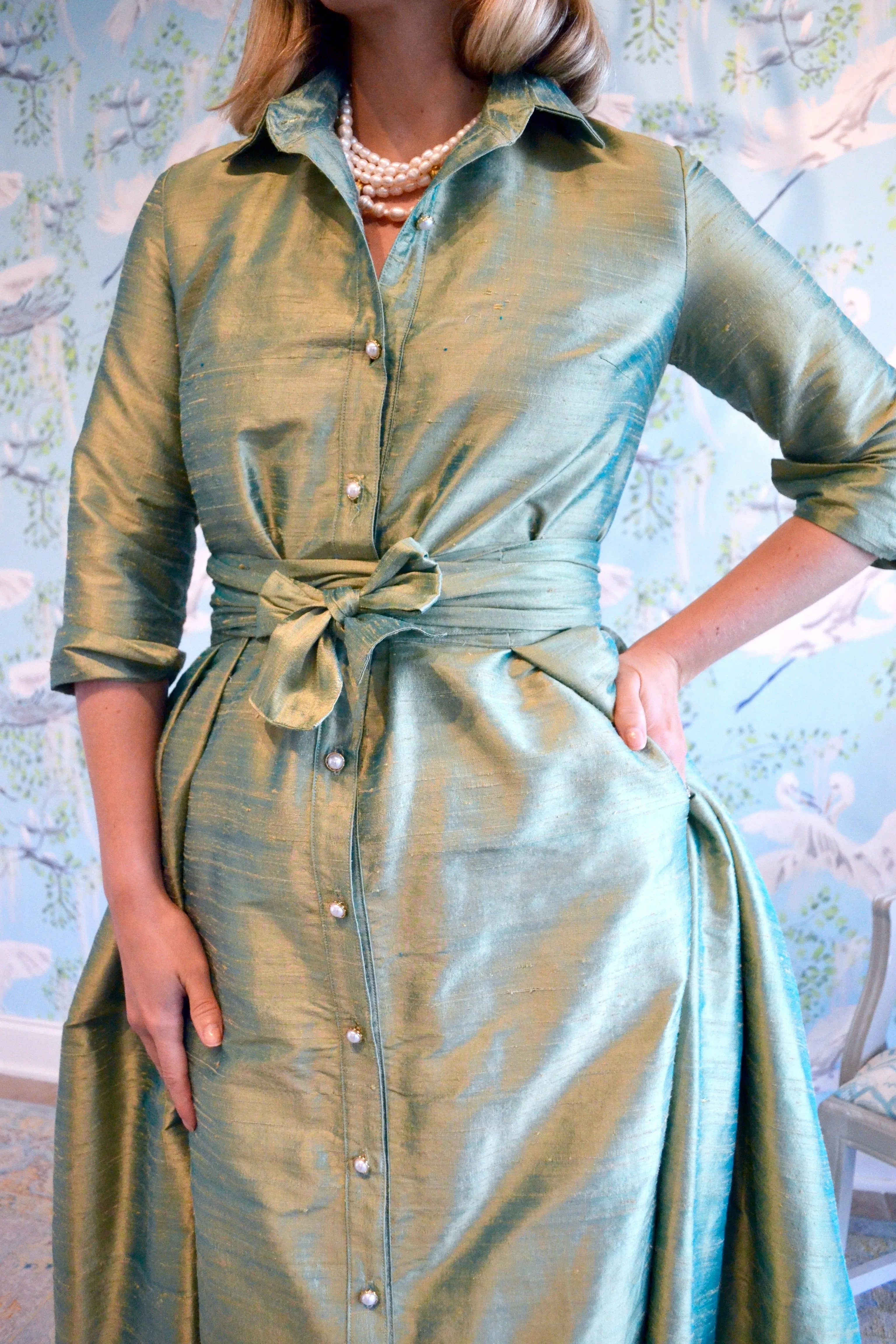 Overskirt in Silk Dupioni- Offered in 8 colors