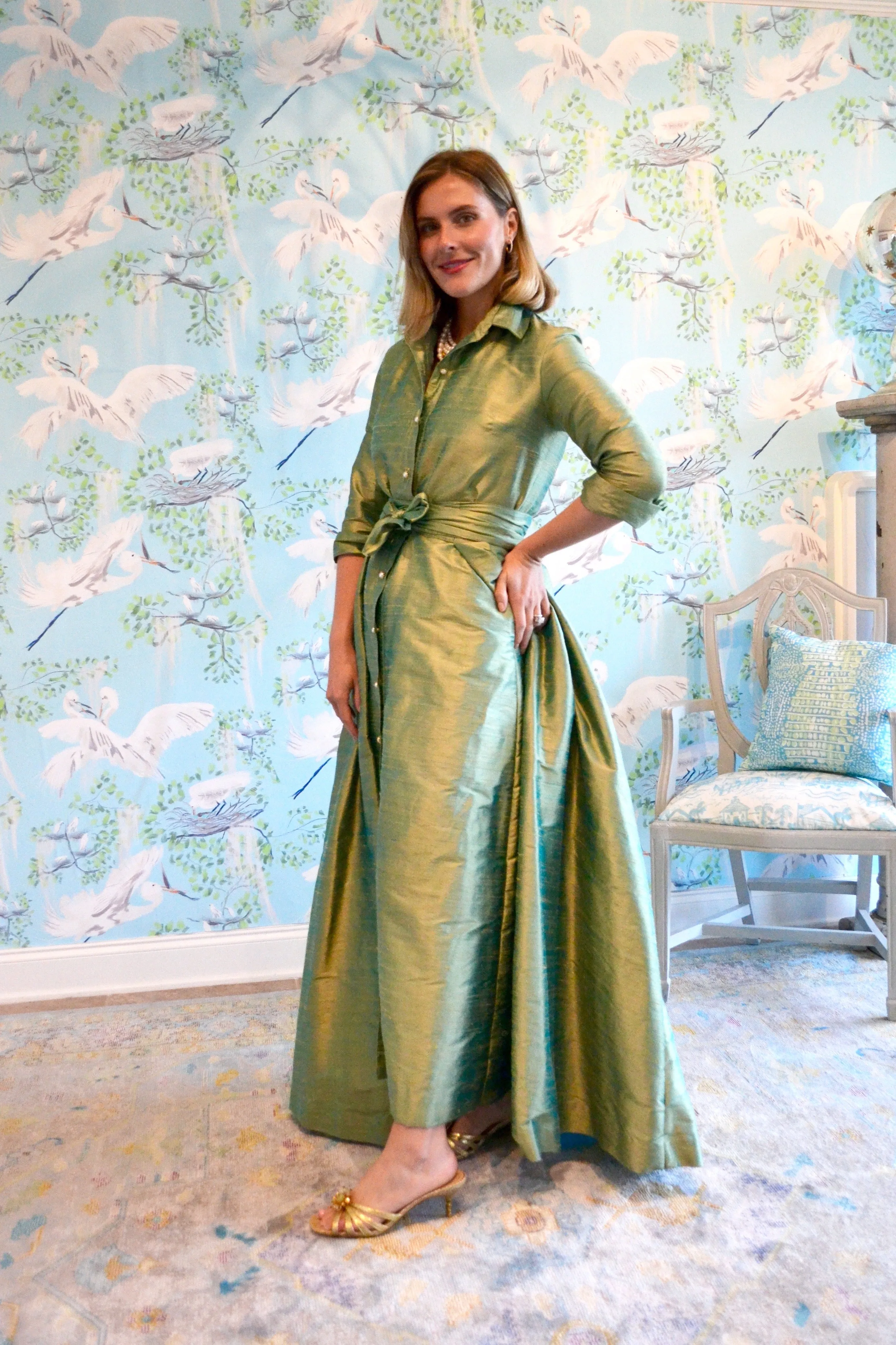 Overskirt in Silk Dupioni- Offered in 8 colors