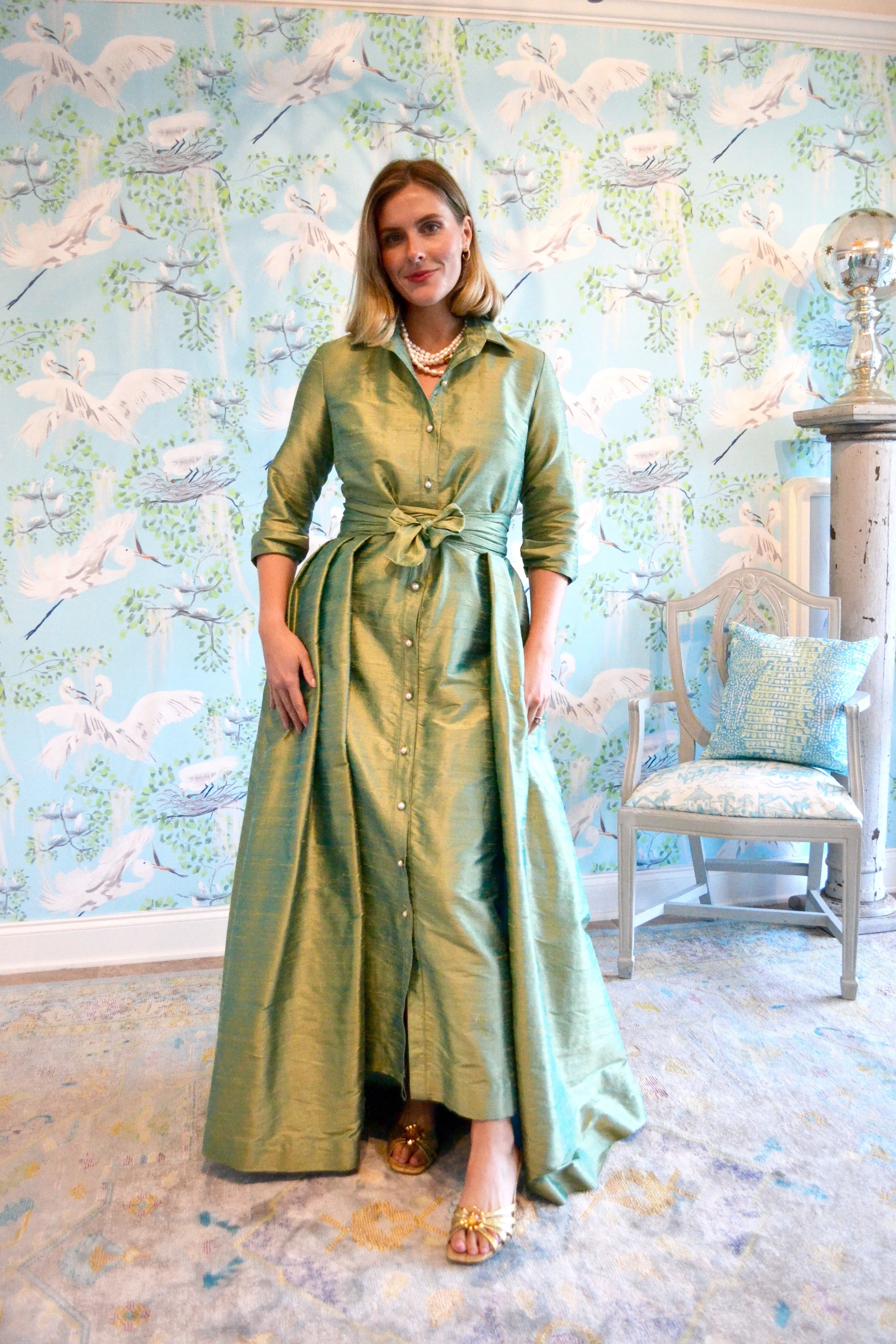 Overskirt in Silk Dupioni- Offered in 8 colors