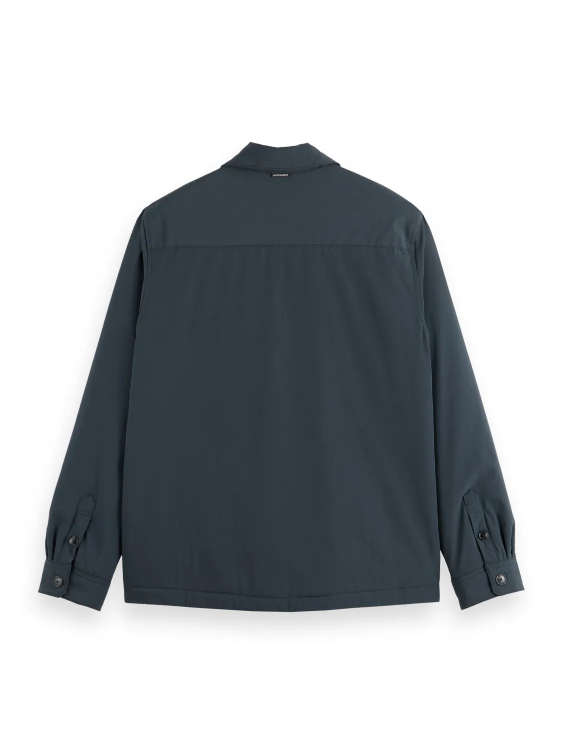 Padded Nylon Blend Overshirt - Black