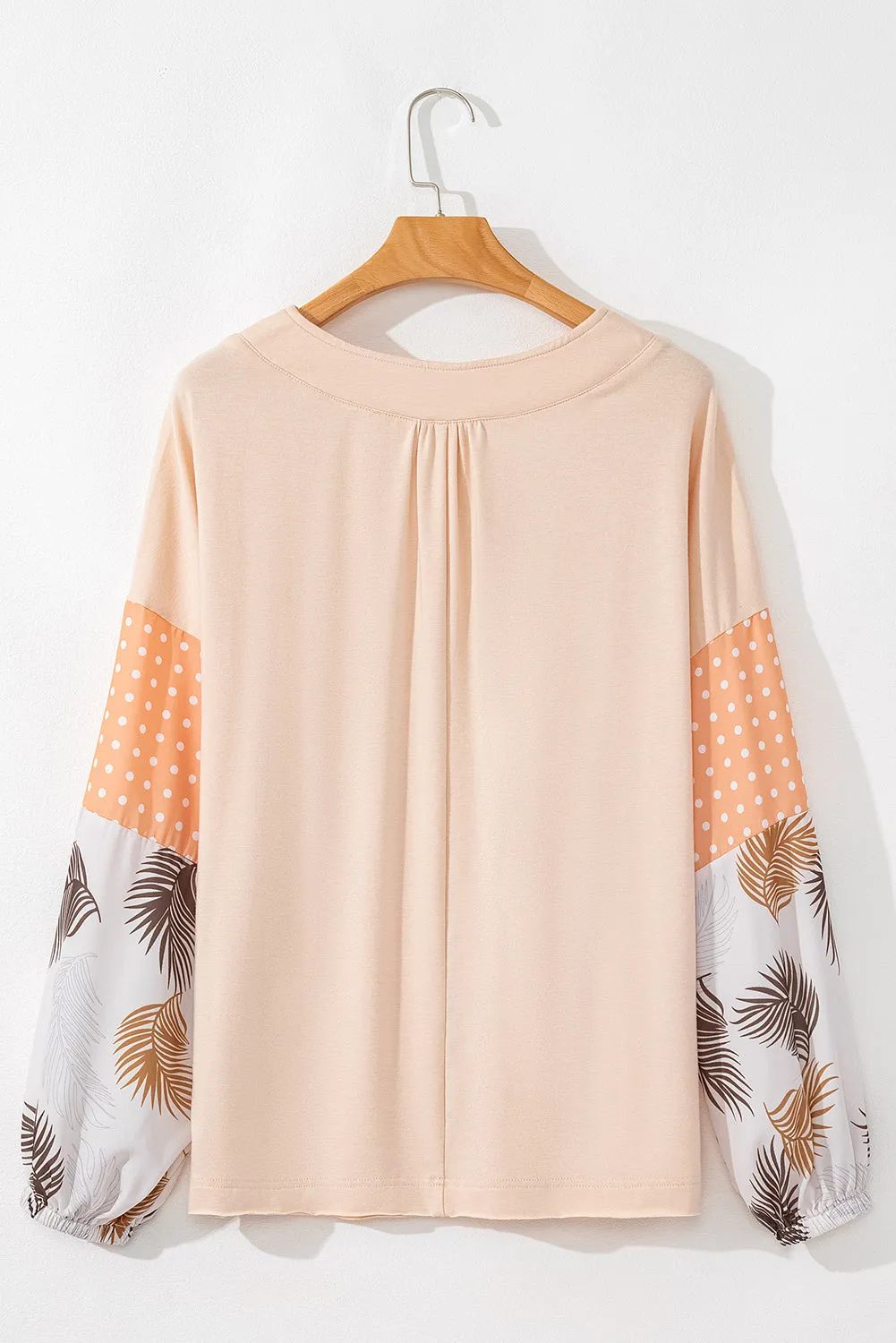 Palm Leaves Polka Dot Loose Blouse
