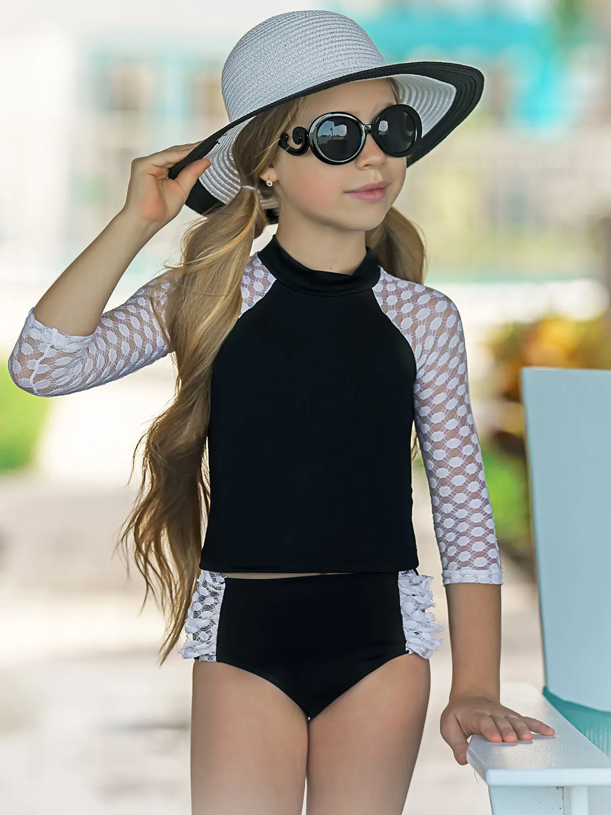 Party Starter Rash Guard Two Piece Swimsuit