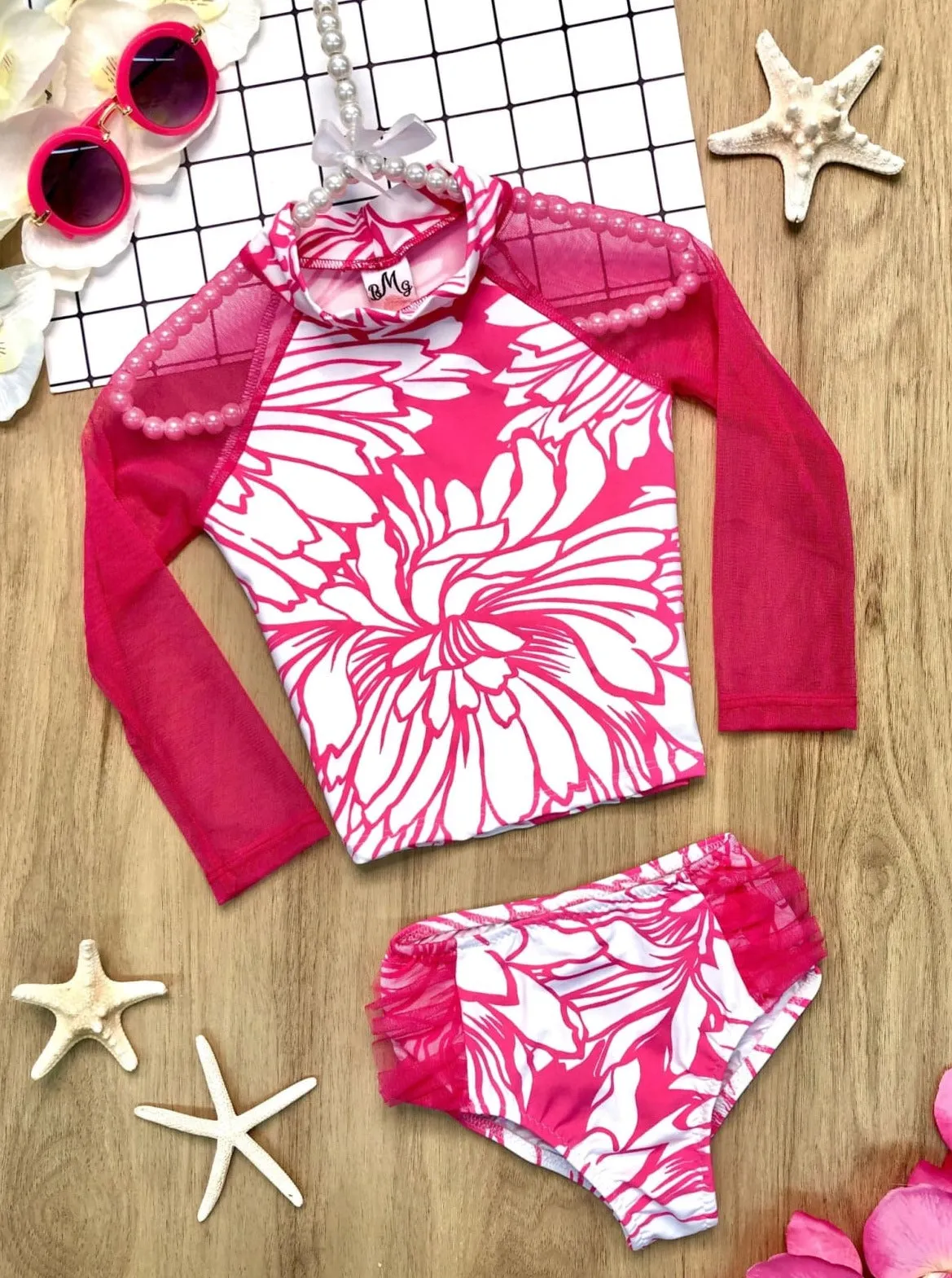 Party Starter Rash Guard Two Piece Swimsuit