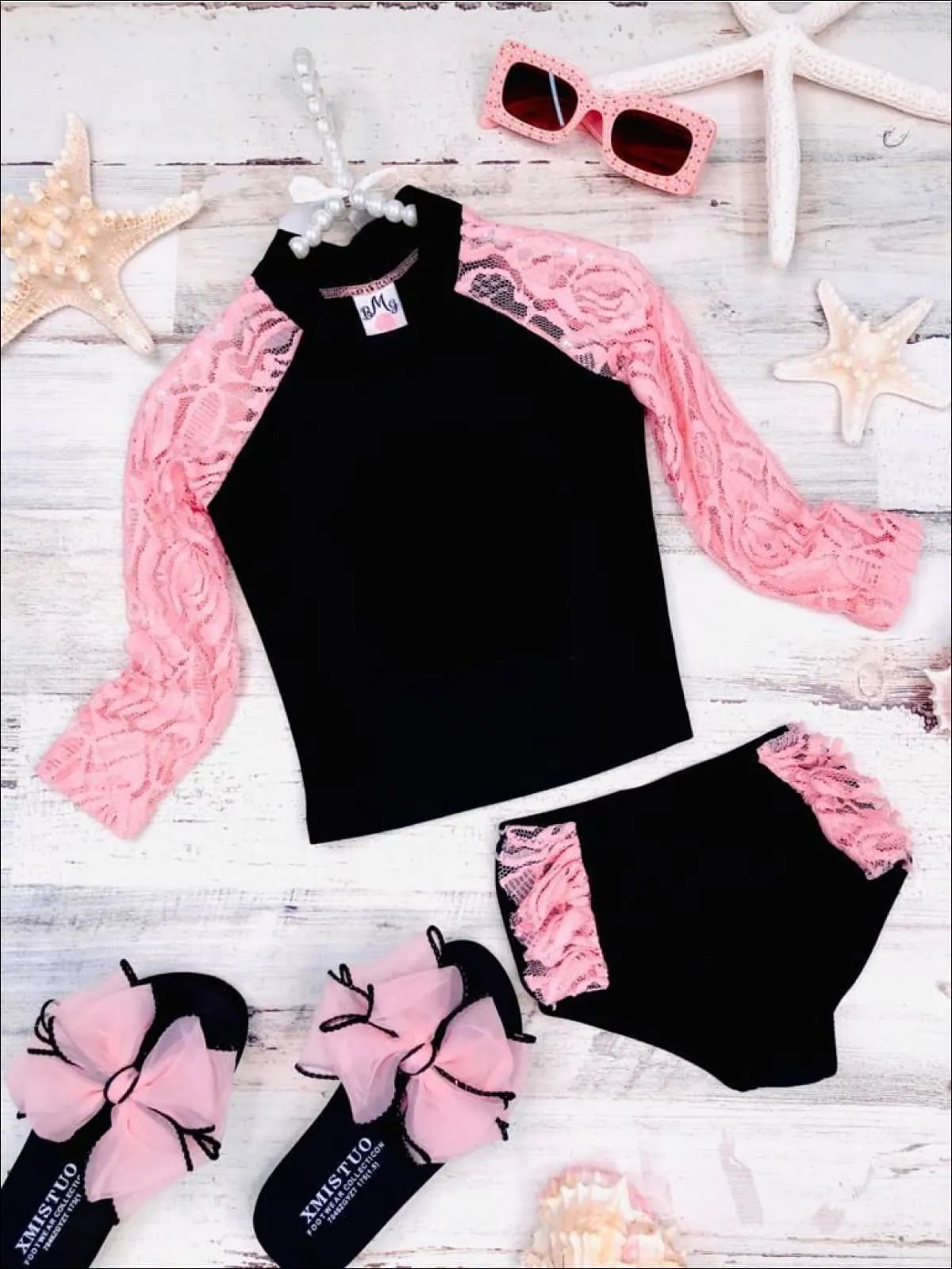Party Starter Rash Guard Two Piece Swimsuit