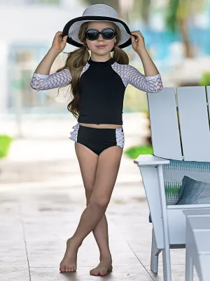 Party Starter Rash Guard Two Piece Swimsuit