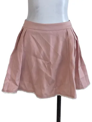 Pastel Pink Pearl Pleated Skirt