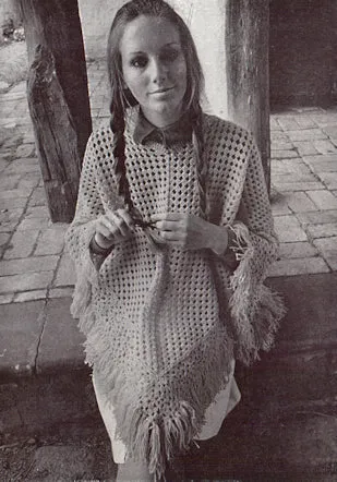 Patons 967 - 70s Crochet and Knitting Patterns for Women's Ponchos and Shawls - Instant Download PDF 24 pages