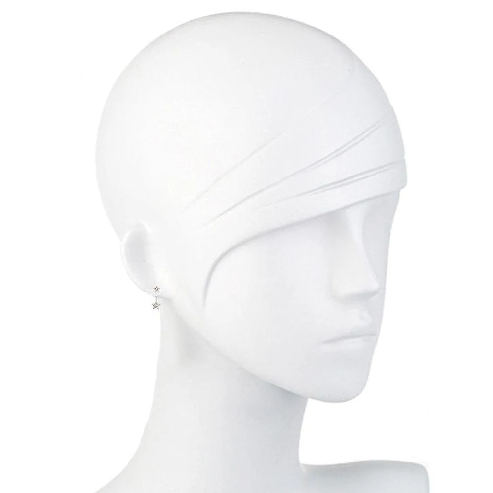Pave Star Dangling Stud and Ear Jackets
