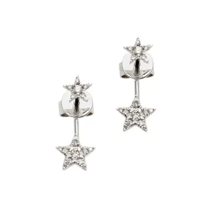 Pave Star Dangling Stud and Ear Jackets