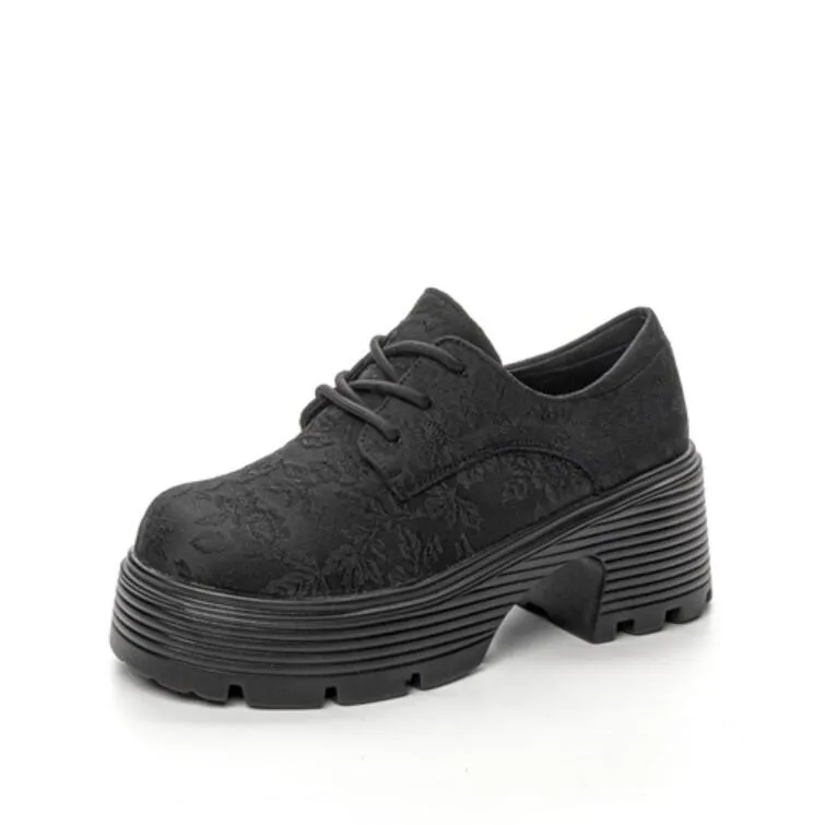 Petite Size Thicksole Embroidery Casual Shoes MS524