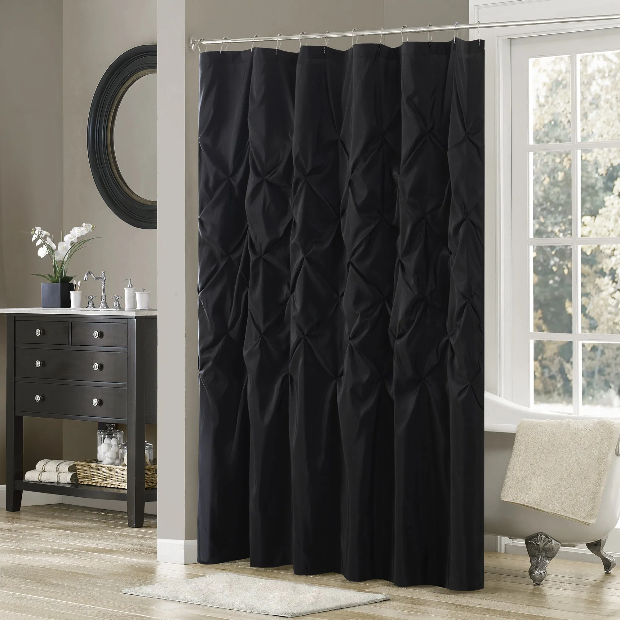 Piedmont Tufted Semi-Sheer Shower Curtain