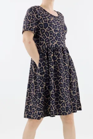 Pink Panther - Short Sleeve Skater Dress - Knee Length - Side Pockets