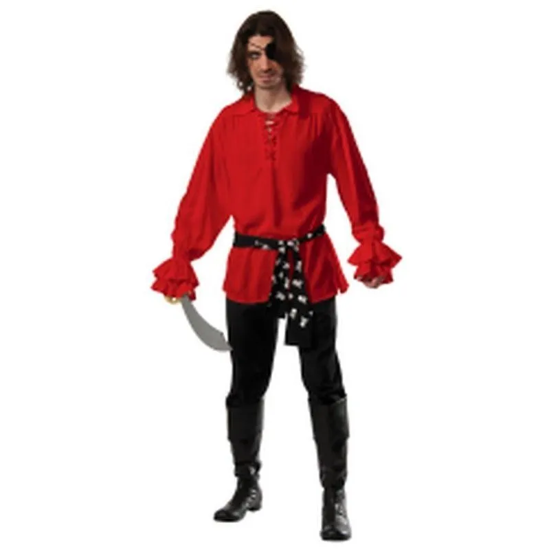Pirate Cotton Shirt Red Size Xl