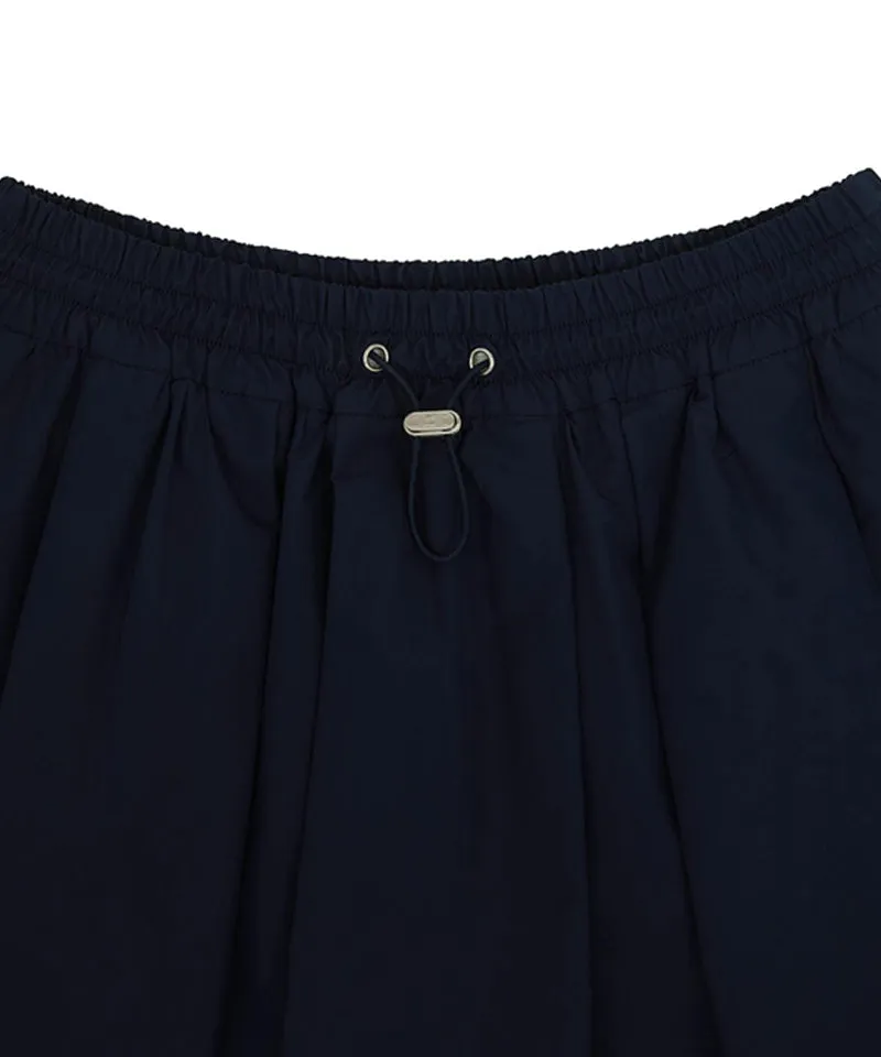 PIV'VEE Volume Pleated Mini Skirt - Ocean Navy