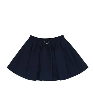 PIV'VEE Volume Pleated Mini Skirt - Ocean Navy