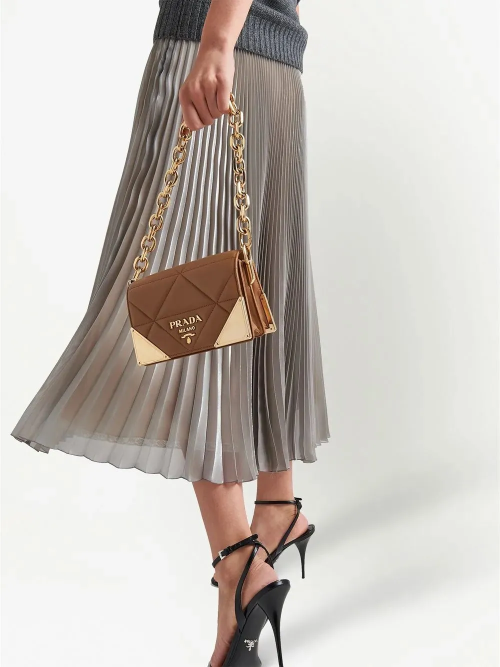 Pleated Silver Skirt