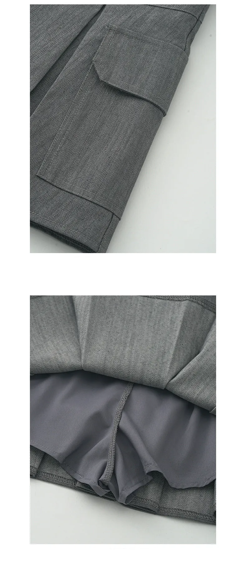 Pleated work skirt