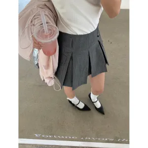 Pleated work skirt