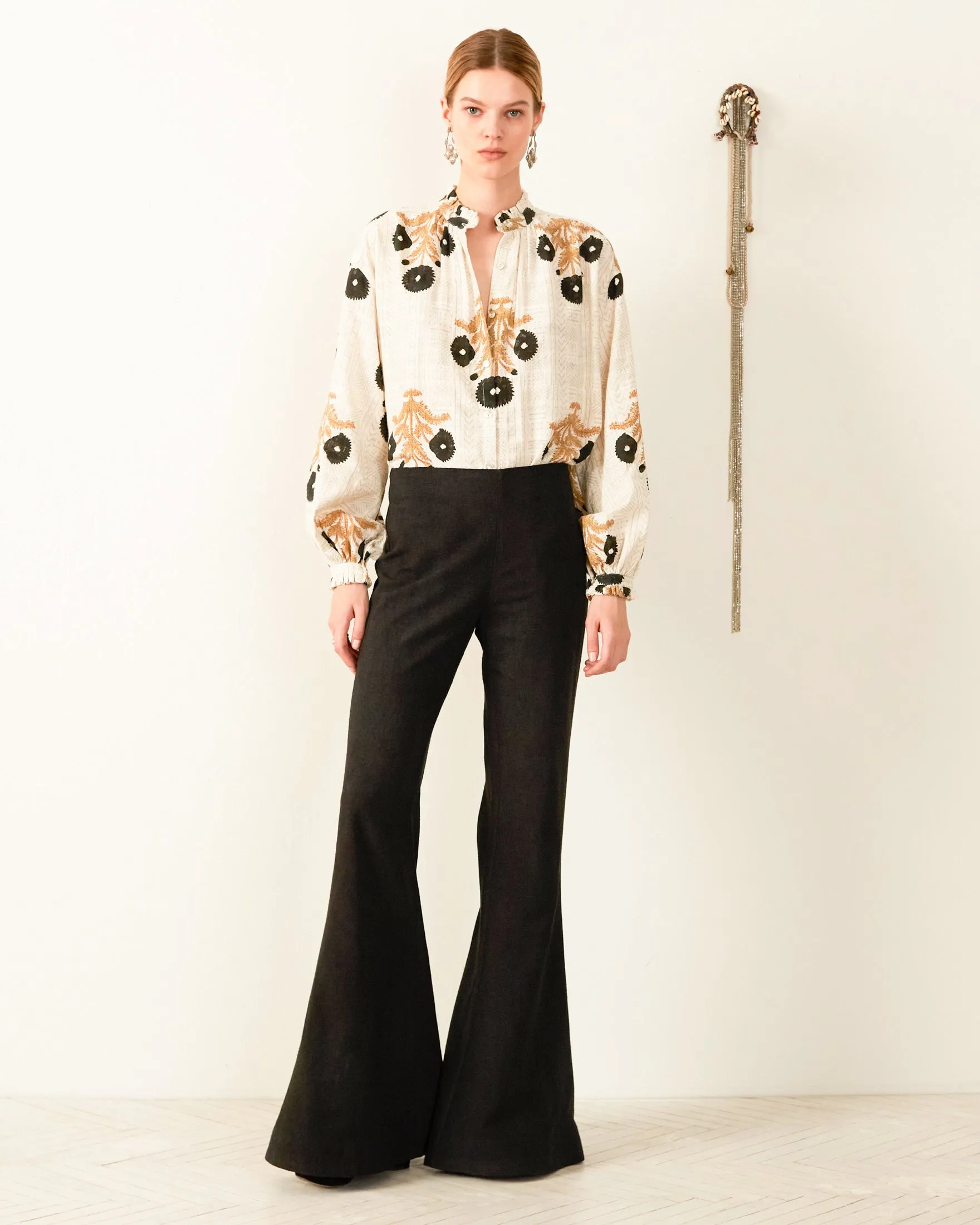 Poet Noir Triple Bloom Blouse