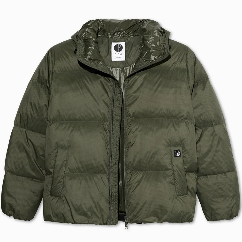 Polar Skate Co Ripstop Soft Puffer Grey Green
