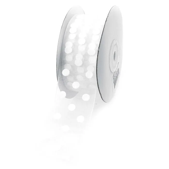 Polka Dot Organza Ribbon, 1-1/2-Inch, 25 Yards