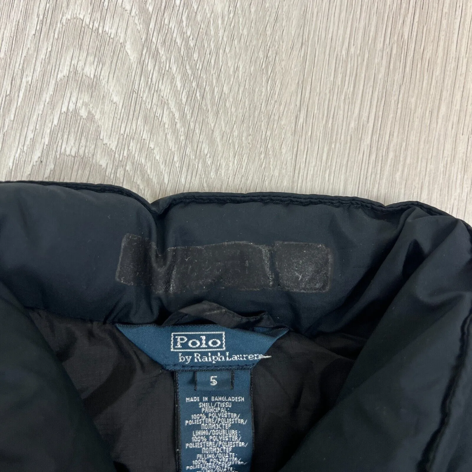 Polo Ralph Lauren Boys Navy Blue Duck Down Puffer Vest Size 5 Years