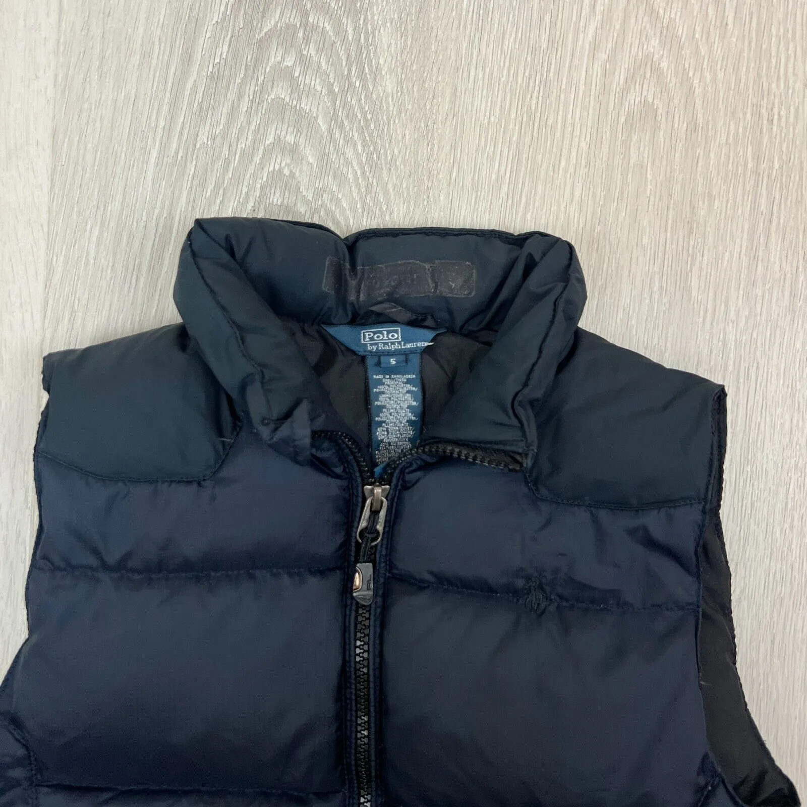 Polo Ralph Lauren Boys Navy Blue Duck Down Puffer Vest Size 5 Years