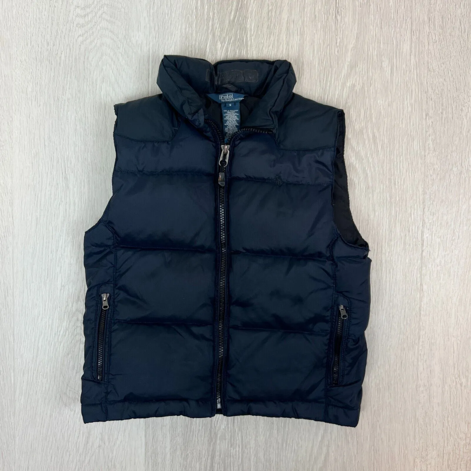Polo Ralph Lauren Boys Navy Blue Duck Down Puffer Vest Size 5 Years