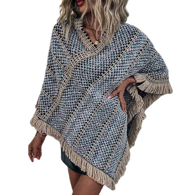 Ponchos for Women, Women Ponchos and Wraps Winter Retro Stylish Poncho Shawl for Women K424