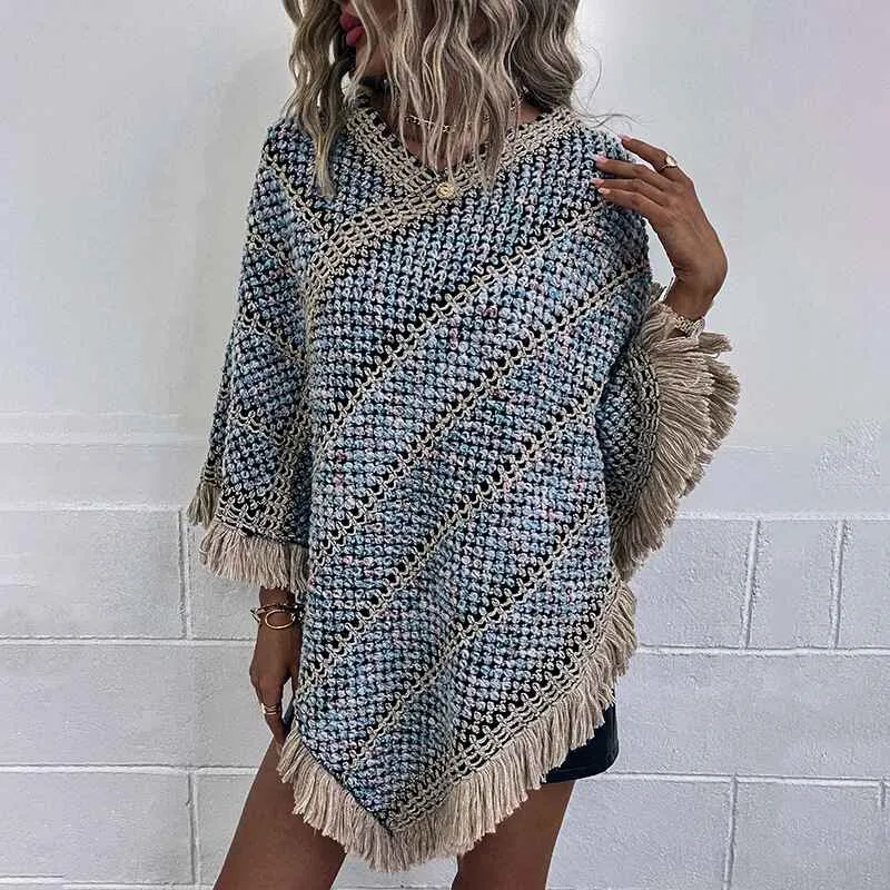 Ponchos for Women, Women Ponchos and Wraps Winter Retro Stylish Poncho Shawl for Women K424