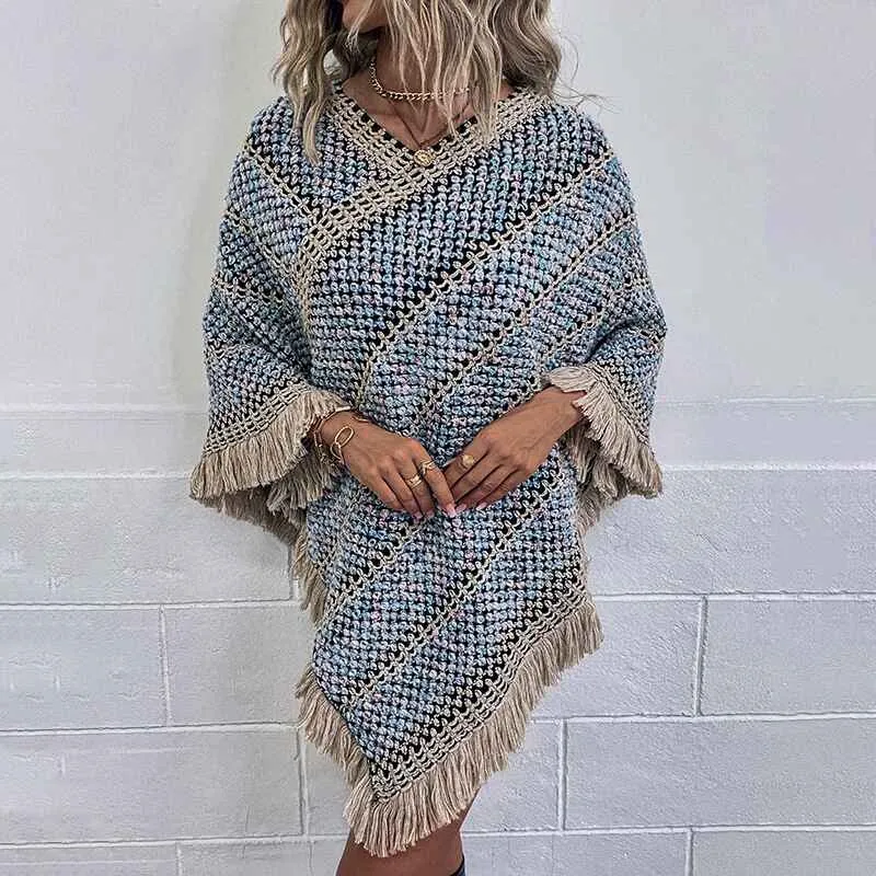 Ponchos for Women, Women Ponchos and Wraps Winter Retro Stylish Poncho Shawl for Women K424