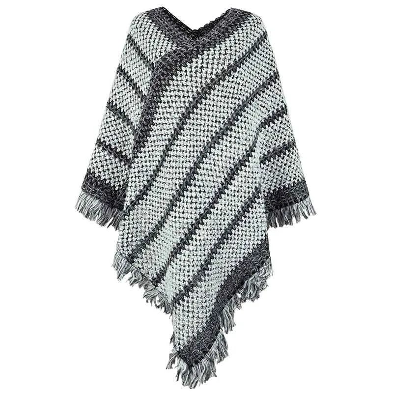 Ponchos for Women, Women Ponchos and Wraps Winter Retro Stylish Poncho Shawl for Women K424