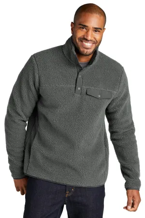 Port Authority Camp Fleece Snap Pullover F140 Grey Steel