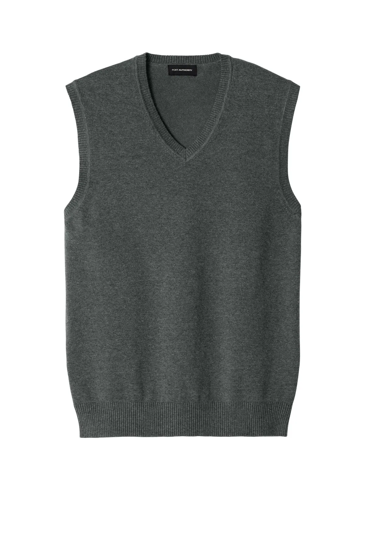 Port Authority Easy Care Sweater Vest SW2860 Charcoal Heather