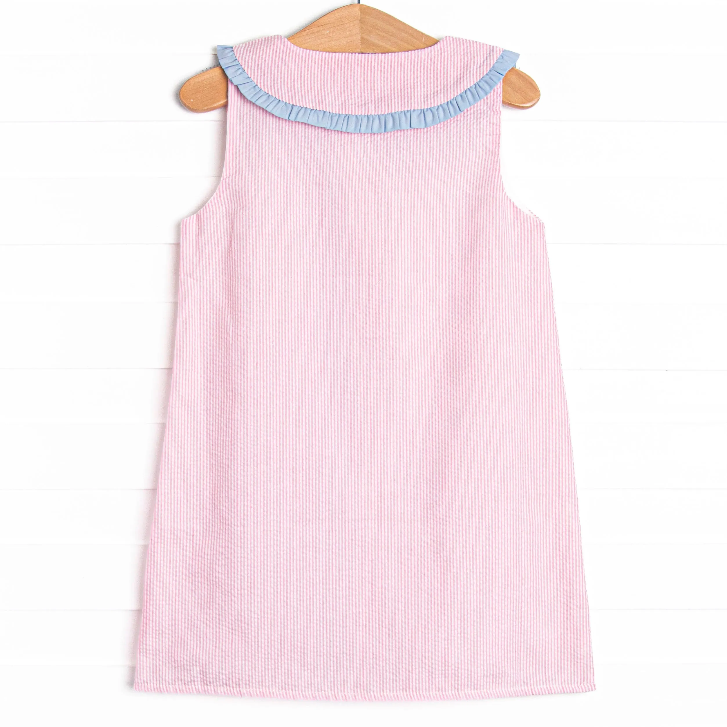 Portland Proper Dress, Pink Seersucker