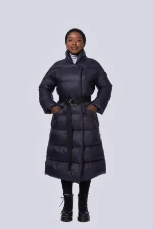Posh Long Vegan Down Coat | Black