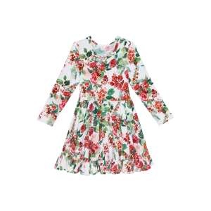 Posh Peanut Beatrix Long Sleeve Ruffled Twirl Dress
