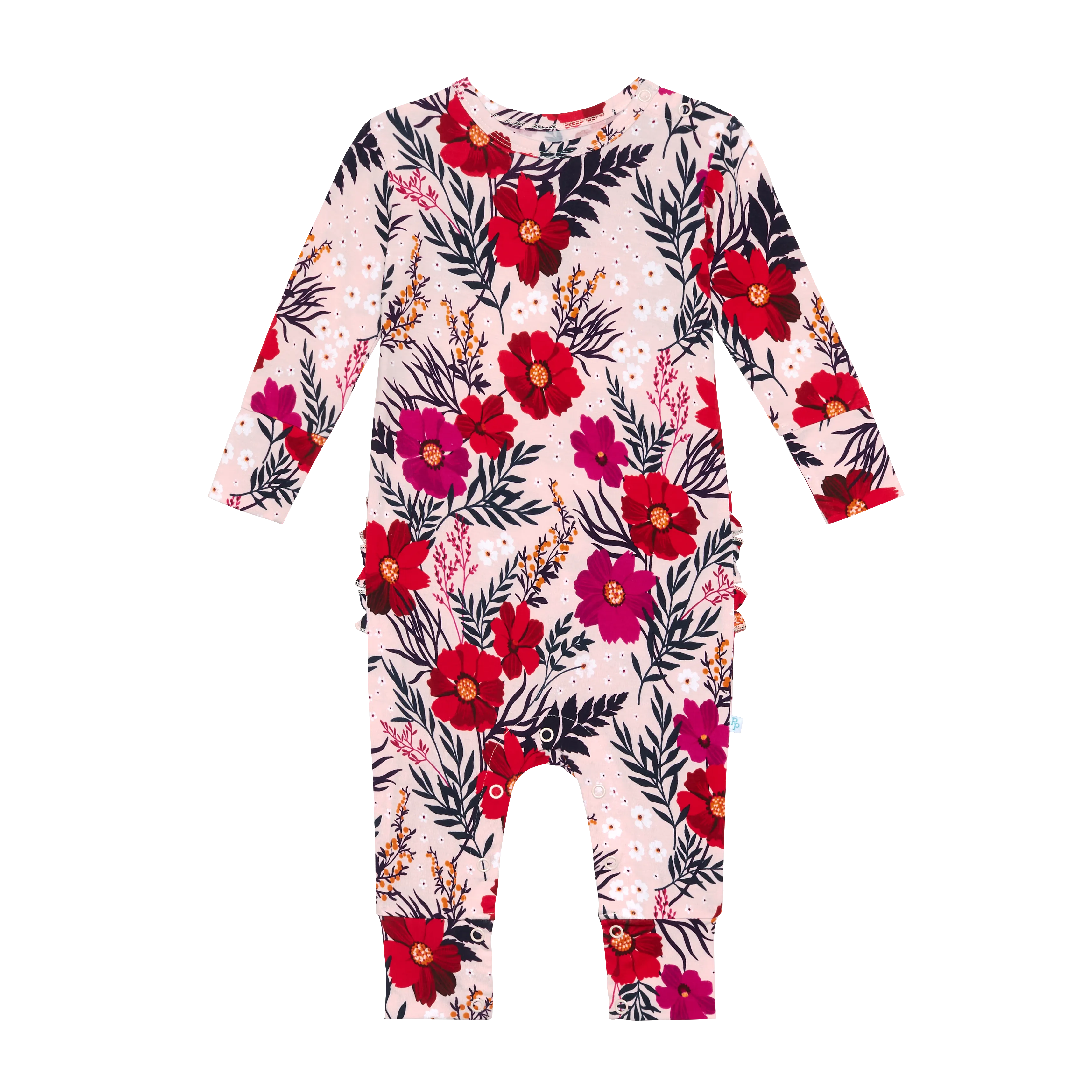 Posh Peanut Chloe L/S Ruffled Romper