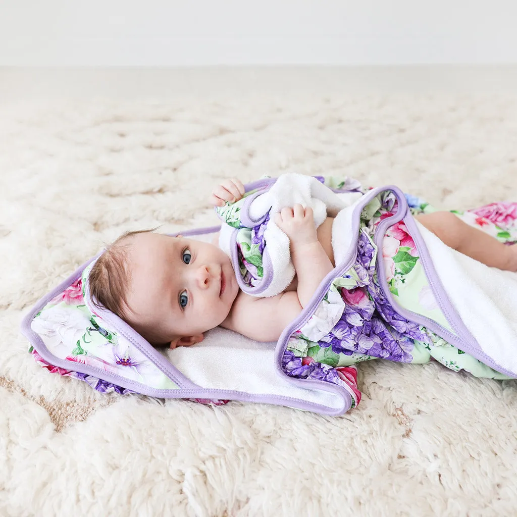 Posh Peanut Georgina Ruffled Hooded Towel