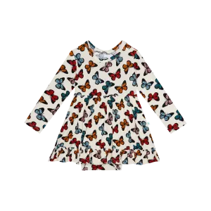 Posh Peanut Larisa L/S Ruffled Bodysuit Dress