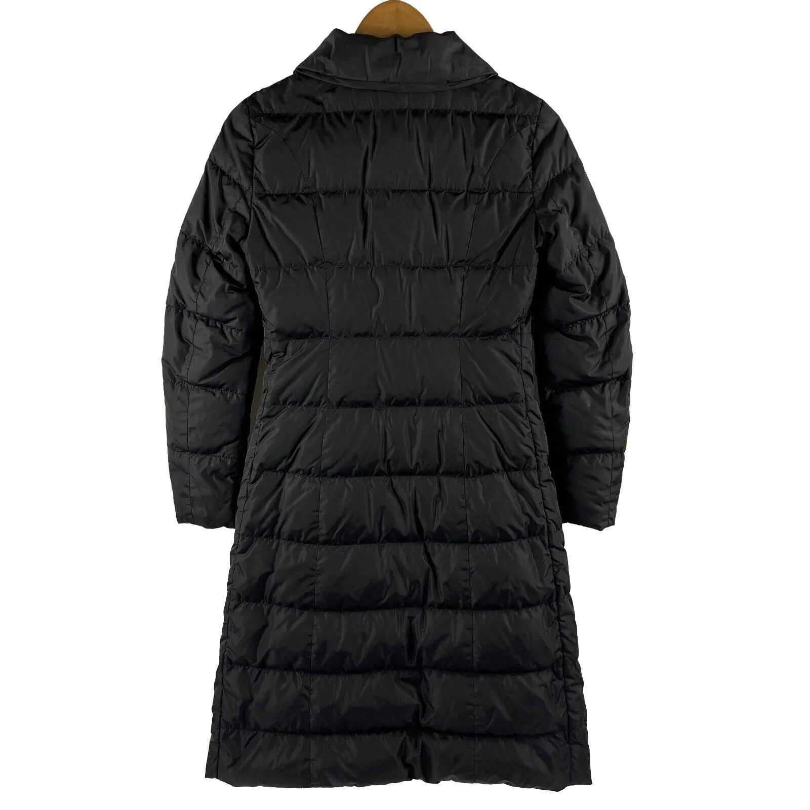 Prada - Long Down Puffer - Black Nylon Jacket - 2 Pockets Button Down