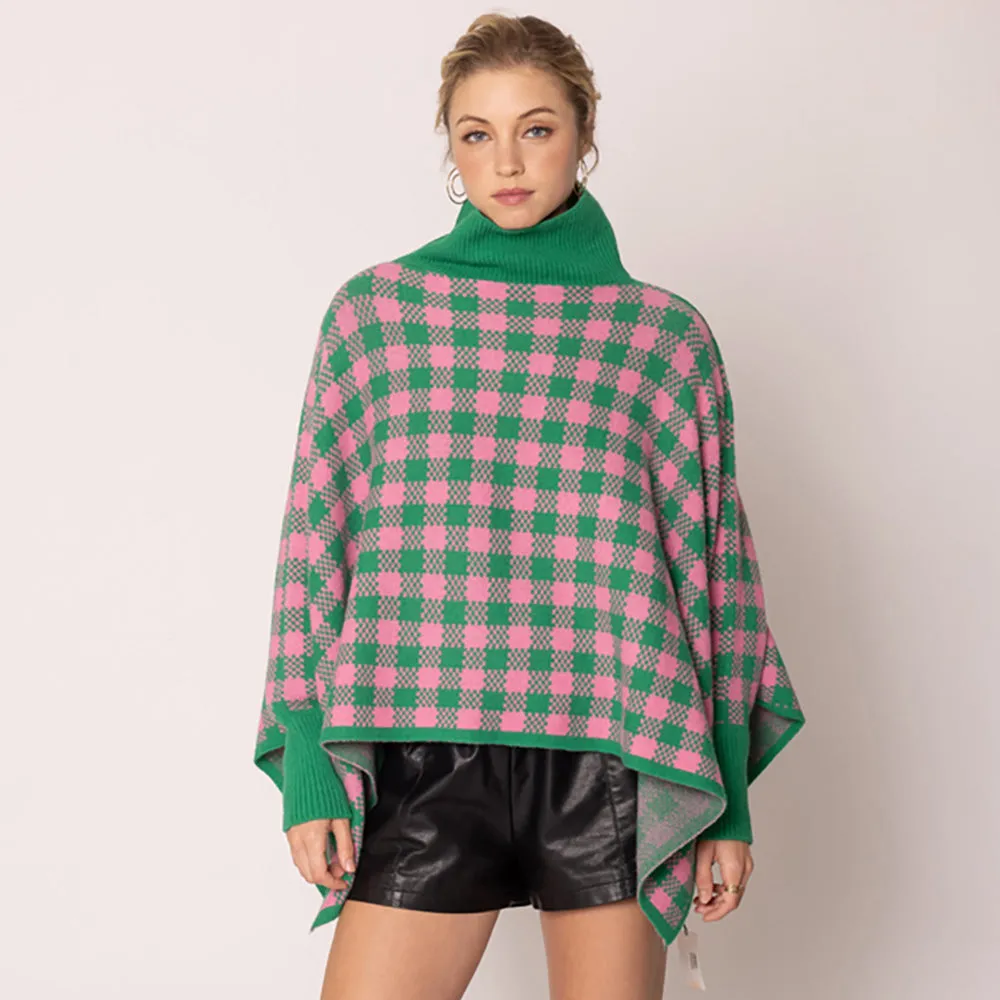 “Pretty Girl 💕💚 Checkered & Houndstooth Ponchos & Cape”- Pre Order