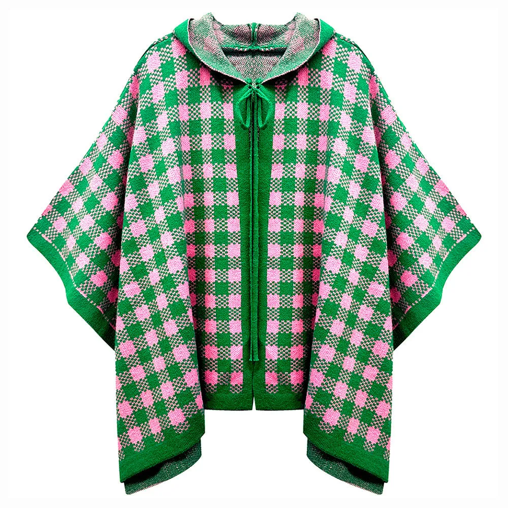“Pretty Girl 💕💚 Checkered & Houndstooth Ponchos & Cape”- Pre Order