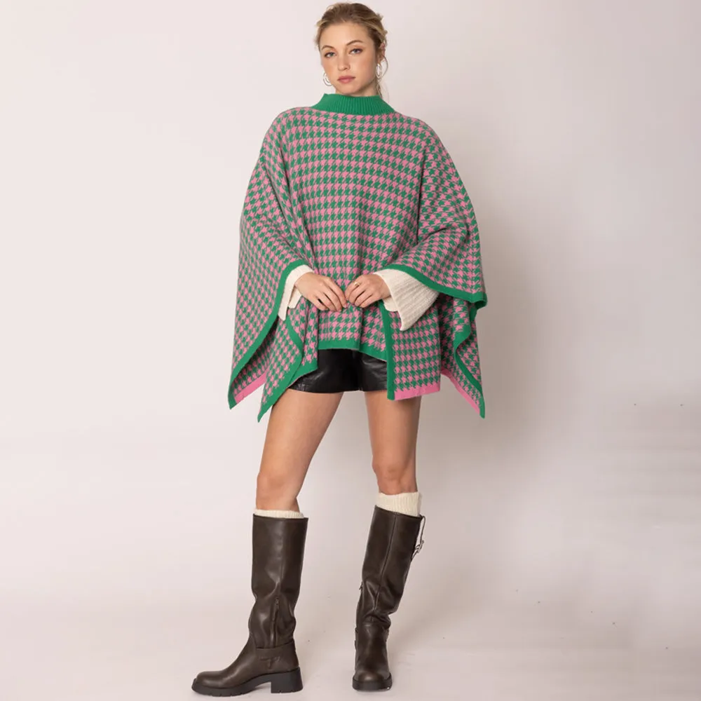 “Pretty Girl 💕💚 Checkered & Houndstooth Ponchos & Cape”- Pre Order